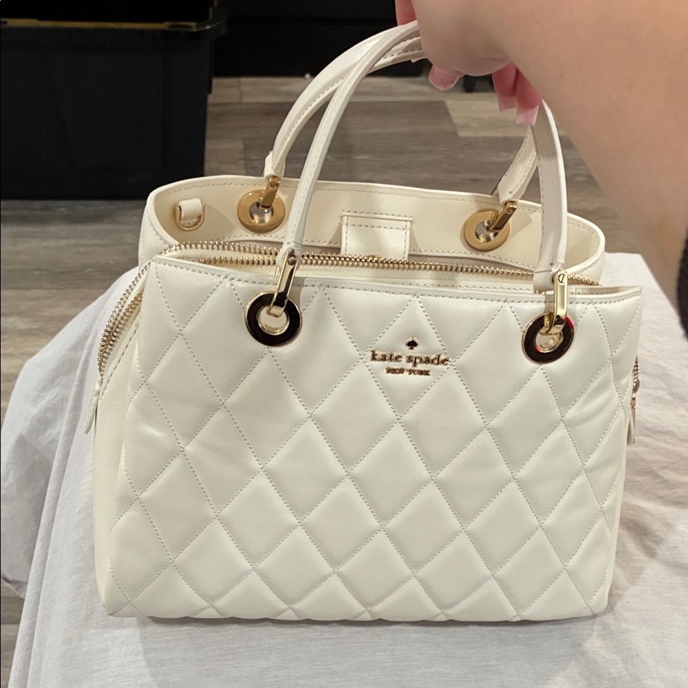 Kate Spade Cream Quilted Satchel